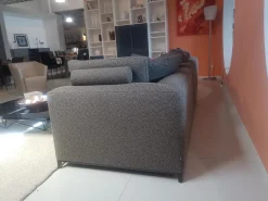 B&B Italia Ecksofas|Ecksofa Michel Club Stoff Laveno Schiefer Grau Gestell Metall Schwarz Lackiert