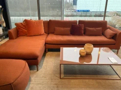 Rolf Benz Ecksofas|Ecksofa Mioko Stoff 24 Kupferbraun mit 5 Kissen