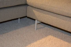 Rolf Benz Ecksofas|Ecksofa Mioko Stoff 24.351 Steingrau Grau Füße Stahl Pulverbeschichtet Grau Inklusive Kissen