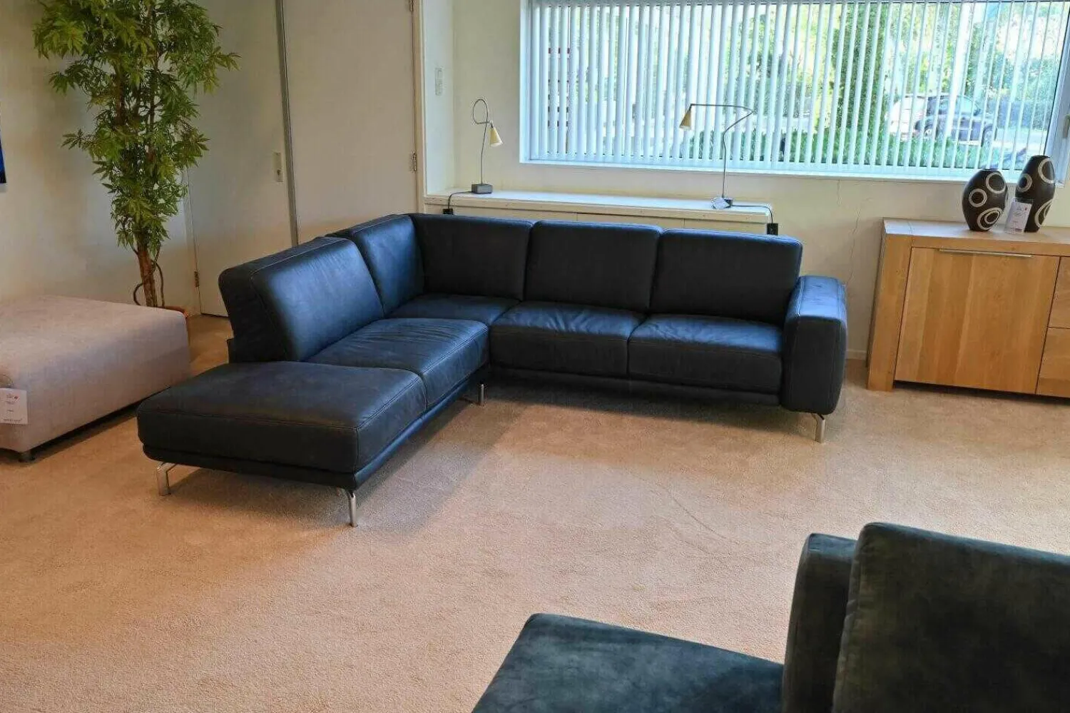 Polipol Ecksofas|Ecksofa Mirabella Leder Aurelia Nightblue Blauz