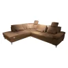 Modulmaster Ecksofas|Ecksofa MM MP1179 Stoff Longlife Easy Desert Grau Füße Metall Schwarz Mit Kissen