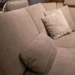 Modulmaster Ecksofas|Ecksofa MM MP1179 Stoff Longlife Easy Desert Grau Füße Metall Schwarz Mit Kissen