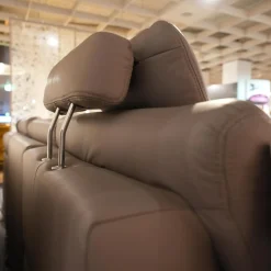 Polinova Ecksofas|Ecksofa MM PN1102 Leder Torro Granit Grau Beige Füße Aluminium