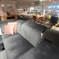 Modulmaster Ecksofas|Ecksofa MM-ZE1137 Stoffbezug Joyce Anthrazit Füße Metall Schwarz Mit Elektrischer Relaxfunktion