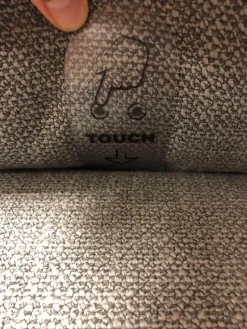 Carina Ecksofas|Ecksofa Modell 1043 Stoff Picasso Stone Grau PG 3 mit Kopfstütze und Nierenkissen