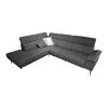 Dietsch Ecksofas|Ecksofa Moon Stoff Sneak 67 Anthrazit Füße Metall Schwarz Matt Mit Elektrischer Wallfree Relaxfunktion
