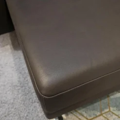 Brühl Ecksofas|Ecksofa Moule Leder Taron 5668 0022 Braun Kufen Chrom Verstellbar