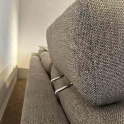 Musterring Ecksofas|Ecksofa MR 4530 Bezug Stoff Picasso Taupe Grau Metallfuß 192 Schwarz Inklusive Kopfstütze Und Kissen