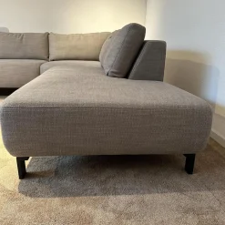 Musterring Ecksofas|Ecksofa MR 4530 Bezug Stoff Picasso Taupe Grau Metallfuß 192 Schwarz Inklusive Kopfstütze Und Kissen