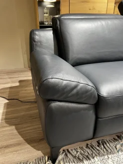 Musterring Ecksofas|Ecksofa MR9120 Leder Montana Night Schwarz Füße Metall Schwarz Inklusive Kissen