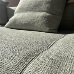 Walter Knoll Ecksofas|Ecksofa Muud Stoff Weave 7757 Pearl Gestell Schwarz Nackenrolle Leder Paco Black Schwarz