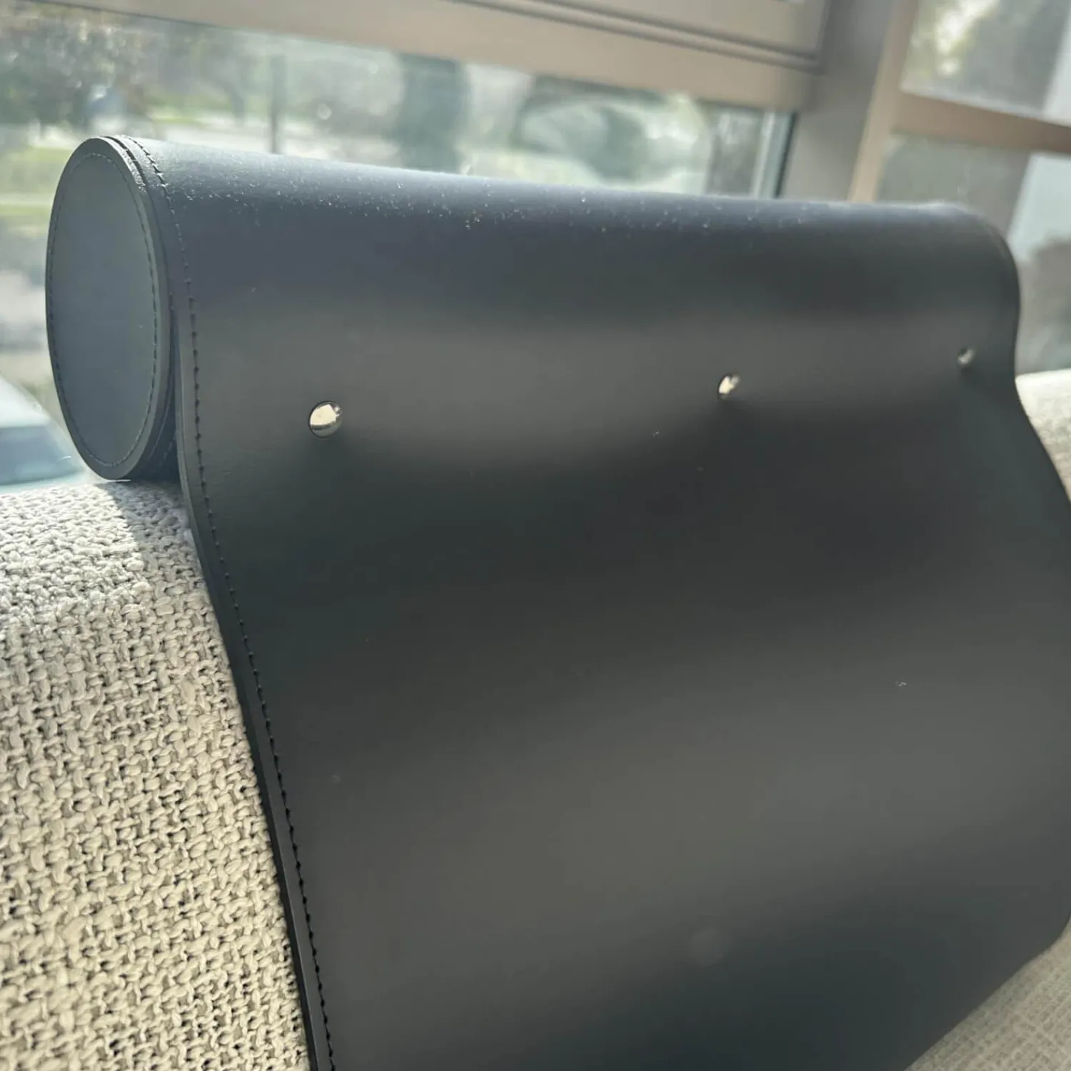 Walter Knoll Ecksofas|Ecksofa Muud Stoff Weave 7757 Pearl Gestell Schwarz Nackenrolle Leder Paco Black Schwarz