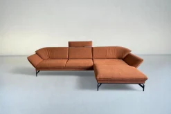 himolla Ecksofas|Ecksofa Nova 1378 Stoff Pura Grappa Rot Braun Rahmenkufe Anthrazit Pulverbeschichtet Inklusive Elektrische Verstellung