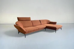 himolla Ecksofas|Ecksofa Nova 1378 Stoff Pura Grappa Rot Braun Rahmenkufe Anthrazit Pulverbeschichtet Inklusive Elektrische Verstellung