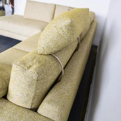 Koinor Ecksofas|Ecksofa Omega Stoff 16 Rado 32 Hellgrün Füße Eiche Geölt Inklusive Kopfstütze