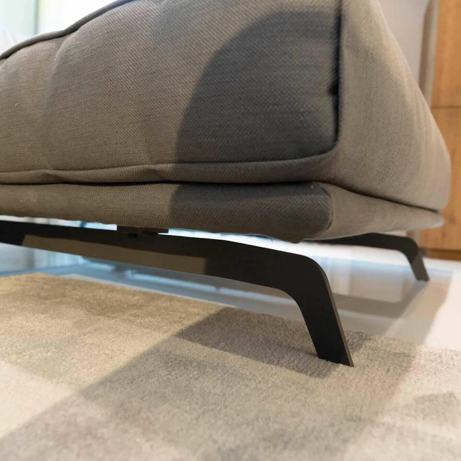 Papadatos Ecksofas|Ecksofa Paolino Stoff Grau PG E Daunenfüllung Husse Abnehmbar