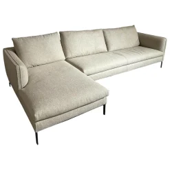 Molteni & C Ecksofas|Ecksofa Paul Stoff KH520 Kiwi Grau Grün Gestell Zinnfarbig