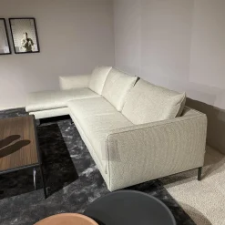 Molteni & C Ecksofas|Ecksofa Paul Stoff KH520 Kiwi Grau Grün Gestell Zinnfarbig