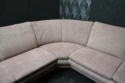 Arco Ecksofas|Ecksofa Picco Stoff Amane AC Malve Beige Braun mit Armlehnenverstellung