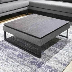 Paul Lindberg Ecksofas|Ecksofa PL Numa Stoff 10 Grau Mit Tisch Und Kissen