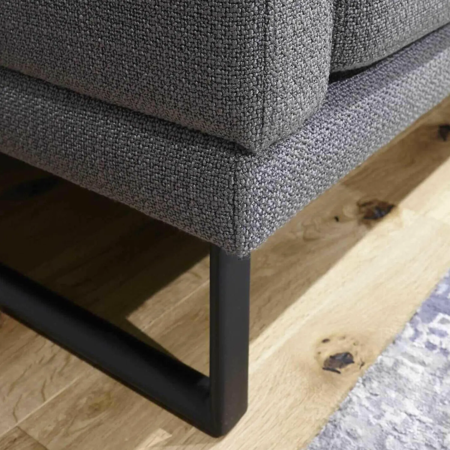 Paul Lindberg Ecksofas|Ecksofa PL Numa Stoff 10 Grau Mit Tisch Und Kissen