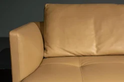 Walter Knoll Ecksofas|Ecksofa Prime Time Bezug Leder Elen Steingrau 1227 Struktur Bronze Matt Lackiert