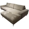 Natura Ecksofas|Ecksofa Redington Stoff Toffee PG D Beige Grau Metallfuß Schwarz Mit Losen Rückenkissen Mit Inlett