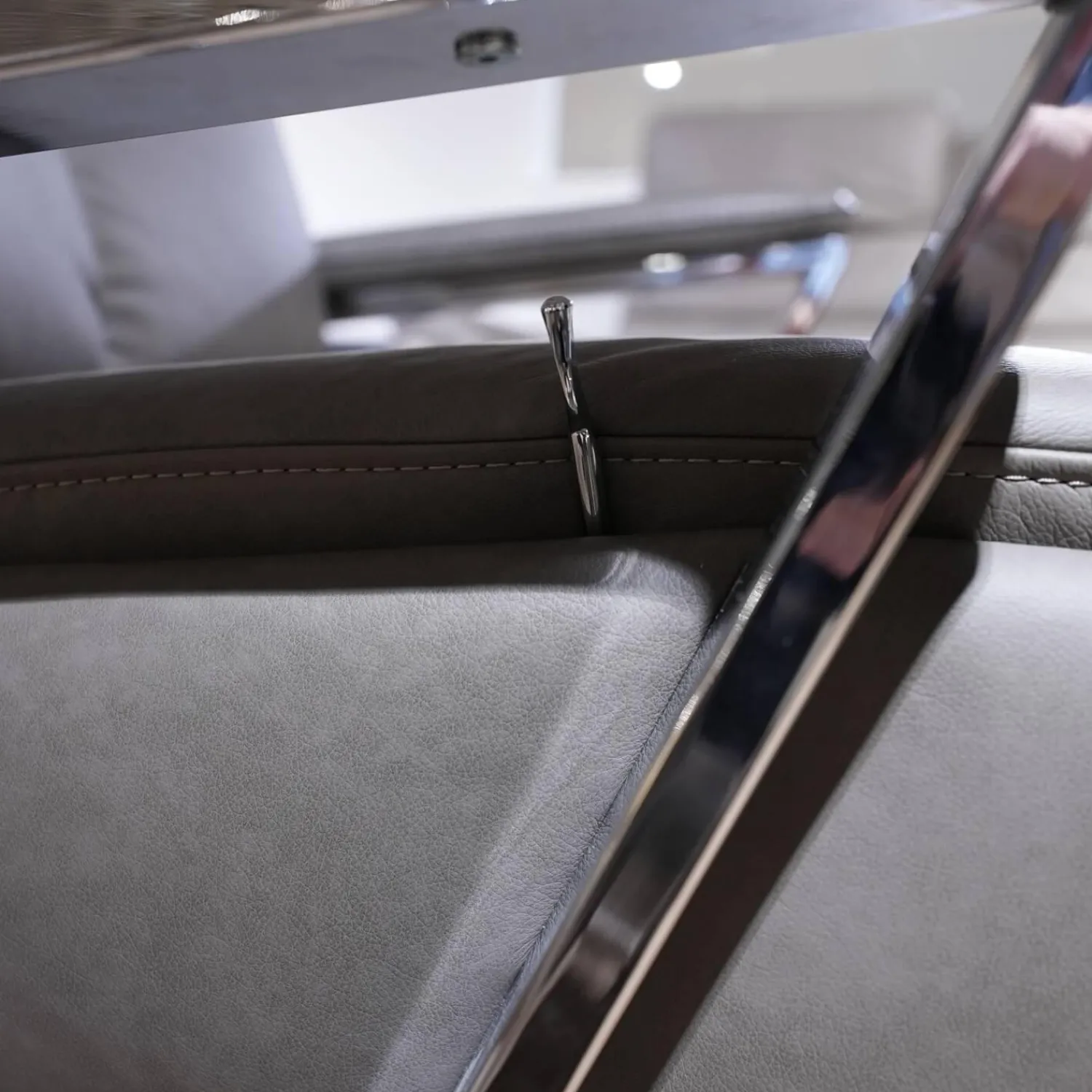 Steinpol Polstergruppen|Ecksofa Relaxa 5 5 Leder Evita Smoke Grau Fuß Alusäulen Inklusive Drehsessel Komfort 3.0