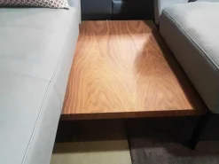 Brühl Ecksofas|Ecksofa Roro Leder Taron Grau Mit Andocktisch Nussbaum Geölt