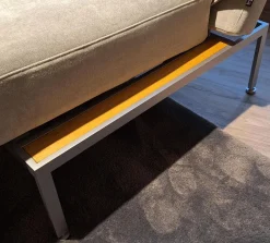 Brühl Ecksofas|Ecksofa Roro Soft Stoff 2813 0093 Hellgrau Füße Lackiert Mit Verstellfunktionen