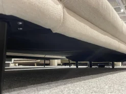 set one by Musterring Ecksofas|Ecksofa SO 3600 Stoff Calido Natur SG2 Metallfuß Schwarz mit Kissen und Sitztiefenverstellung