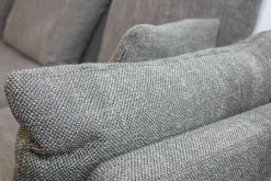 Vitra Ecksofas|Ecksofa Sofa Stoff Corsaro Graphit Melange Grau mit 6 Kissen