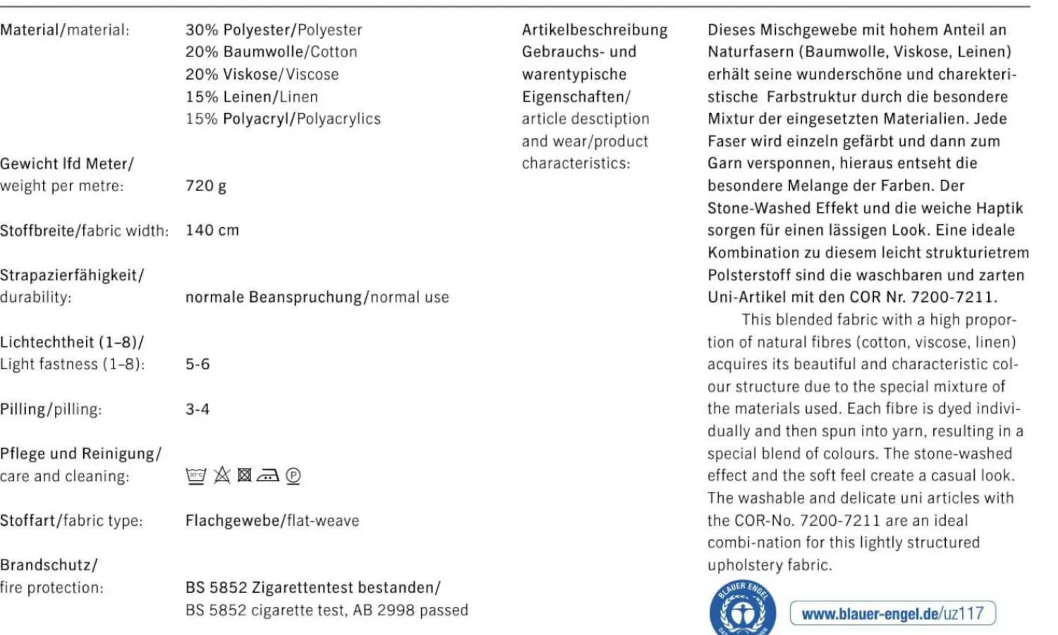 COR Ecksofas|Ecksofa Sofagruppe Mell Lounge Stoff 9206 Braungrau Füße Schwarz mit Hocker