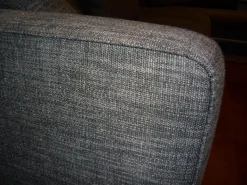 COR Ecksofas|Ecksofa Sofagruppe Mell Lounge Stoff 9206 Braungrau Füße Schwarz mit Hocker