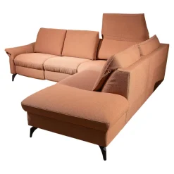 himolla Ecksofas|Ecksofa Spektra 1178 Bezug 24 Q2 Fashio Terra Rosa Braun Metallfüße Anthrazit