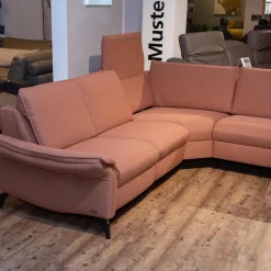 himolla Ecksofas|Ecksofa Spektra 1178 Bezug 24 Q2 Fashio Terra Rosa Braun Metallfüße Anthrazit