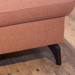 himolla Ecksofas|Ecksofa Spektra 1178 Bezug 24 Q2 Fashio Terra Rosa Braun Metallfüße Anthrazit