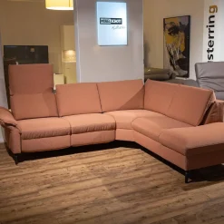 himolla Ecksofas|Ecksofa Spektra 1178 Bezug 24 Q2 Fashio Terra Rosa Braun Metallfüße Anthrazit