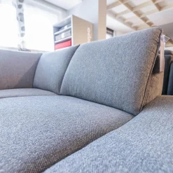 himolla Ecksofas|Ecksofa Spektra 1178 Bezug Stoff 24 Q2 Melang Mare Grau Metallfuß Anthrazit Pulverbeschichtet