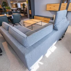 himolla Ecksofas|Ecksofa Spektra 1178 Bezug Stoff 24 Q2 Melang Mare Grau Metallfuß Anthrazit Pulverbeschichtet