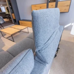 himolla Ecksofas|Ecksofa Spektra 1178 Bezug Stoff 24 Q2 Melang Mare Grau Metallfuß Anthrazit Pulverbeschichtet