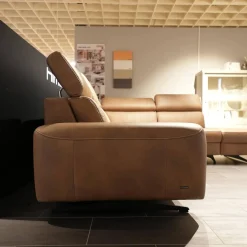 himolla Polstergruppen|Ecksofa Spektra 1180 Leder 24 Wüste Braun Metallkufe Metall Anthrazit Mit Verstellung Und Sessel