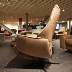 himolla Polstergruppen|Ecksofa Spektra 1180 Leder 24 Wüste Braun Metallkufe Metall Anthrazit Mit Verstellung Und Sessel