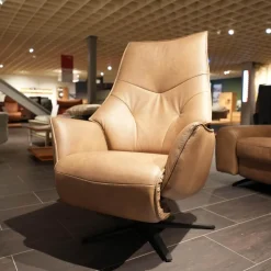 himolla Polstergruppen|Ecksofa Spektra 1180 Leder 24 Wüste Braun Metallkufe Metall Anthrazit Mit Verstellung Und Sessel