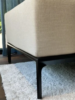 Bielefelder Werkstätten Ecksofas|Ecksofa Spirit Stoff Bonito 9 6007 171 Beige Metallfuß Matt Schwarz Pulverbeschichtet