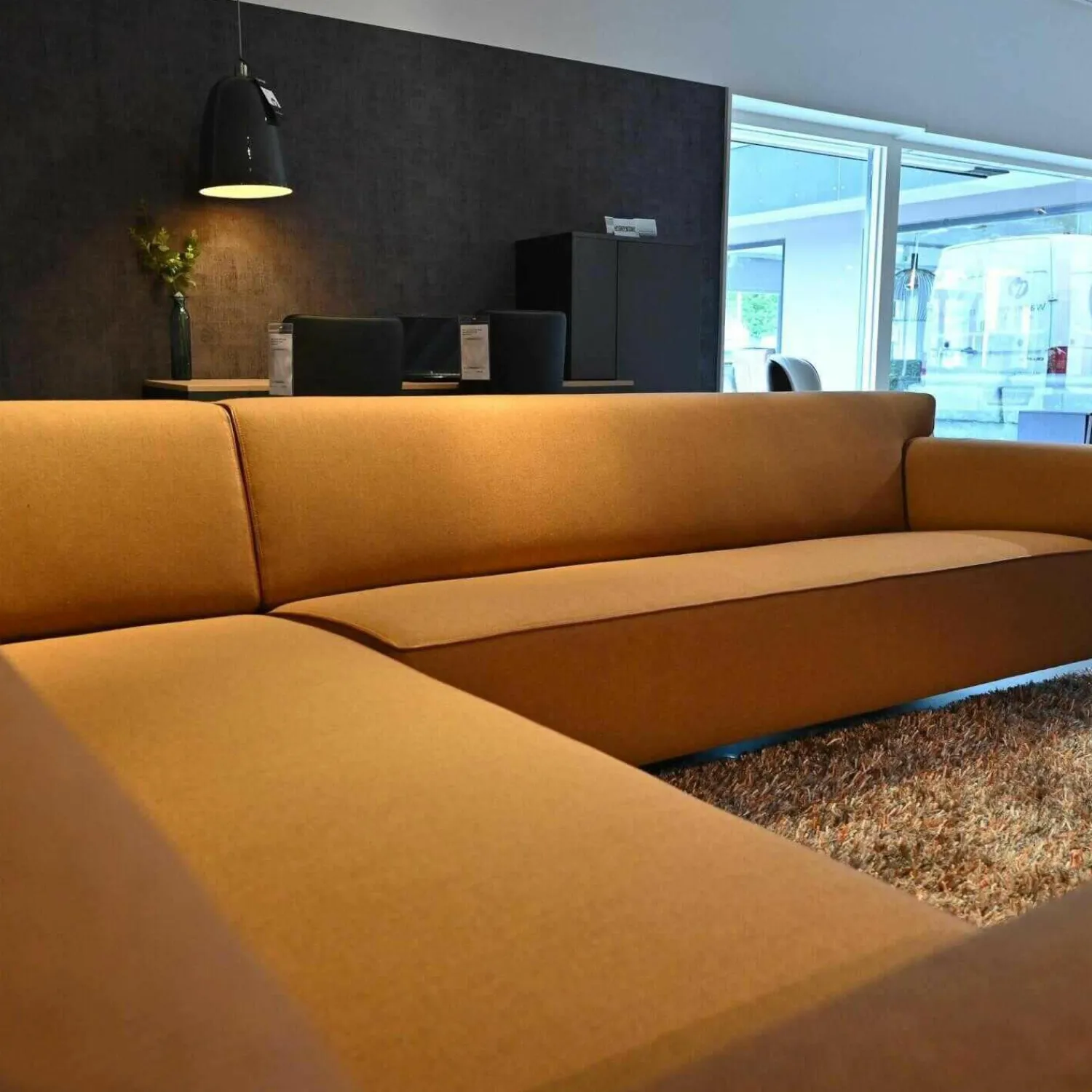 Pode Ecksofas|Ecksofa Stoff Kvadrat 6 Re-Wool 568 Grau