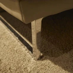 Candy Ecksofas|Ecksofa SW 744 Mallow Echtleder Mercury Light Grey Metallfuß