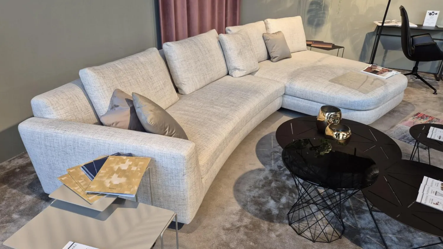 Walter Knoll Ecksofas|Ecksofa Tama Living Stoff 28 Pearl Beige