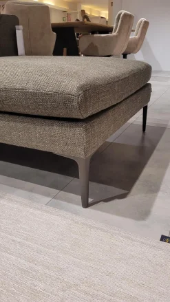 Jori Ecksofas|Ecksofa Tigra Landscape JR 2226 Stoff Siena C0006 Grau Grün Eckfuß Metall Schwarz Lackiert Mit Verstellbarer Armlehne