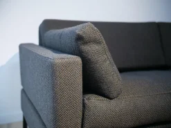 Brühl Ecksofas|Ecksofa Tomo Soft Bezug Stoff 4491 0096 Dunkelgrau Untergestell Schwarz Matt